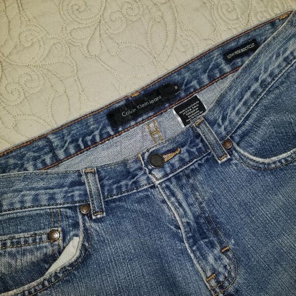 Calvin Klein Low Rise Boot Cut jeans sz 8 10564 - Picture 2 of 5